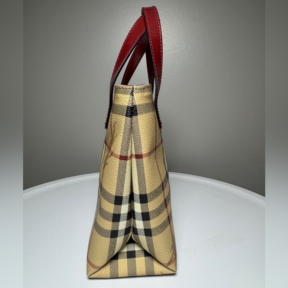 Burberry Haymarket Check PVC and Leather Mini Oxford Tote - Picture 4 of 15